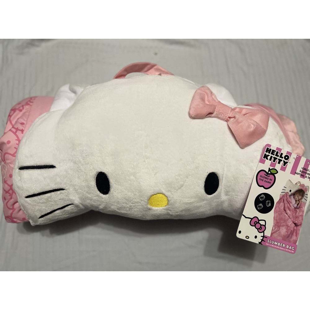 Hello Kitty Glow in the Dark Slumber Bag Pink NEW